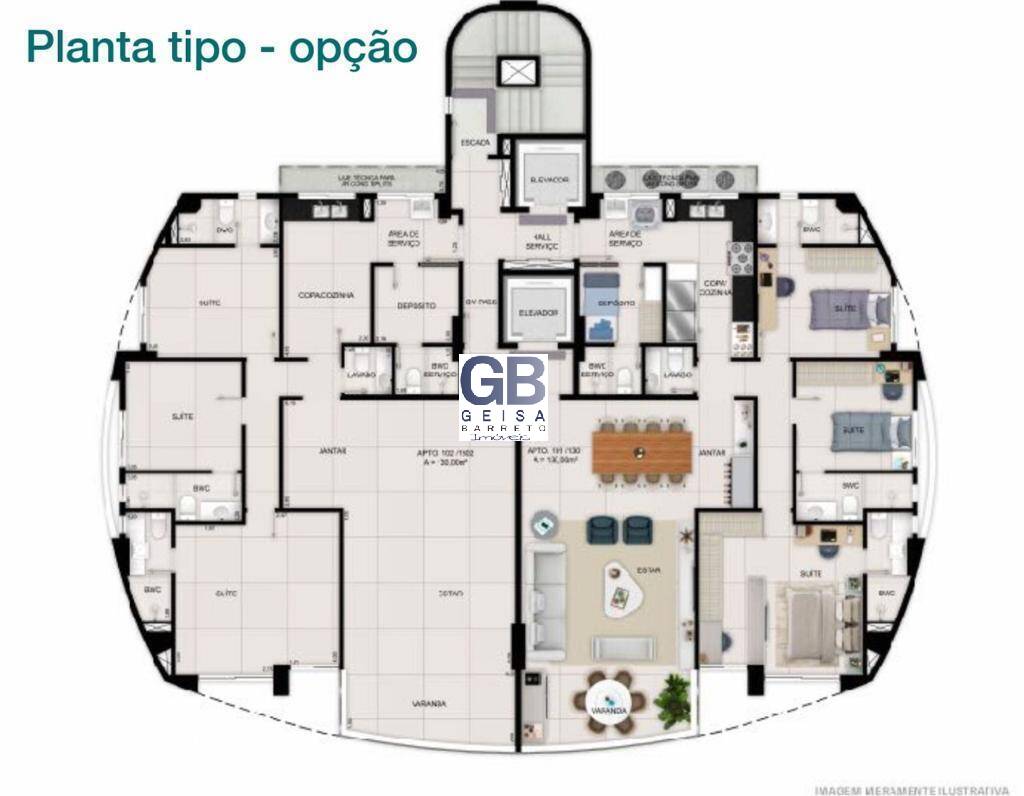 Apartamento à venda com 4 quartos, 130m² - Foto 13